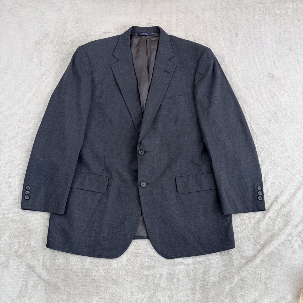 BROOKS BROTHERS Brooksease Blazer Sport Coat in Grey Wool Men 44R Made in USA